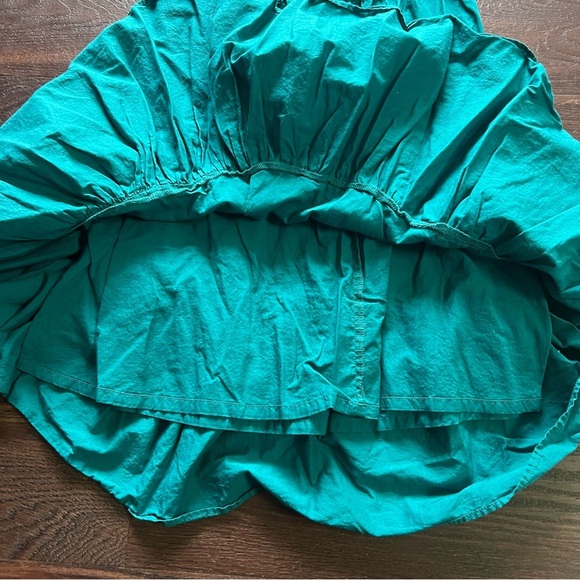 Girls size 8 Peek Teal Dress Sleeveless with Ruffle Accents - Picture 3 of 6